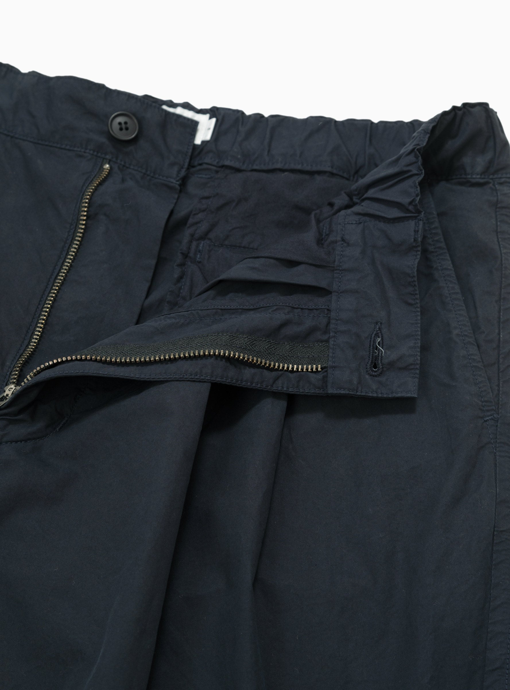 Garment Dyed Two Tuck Trousers Navy