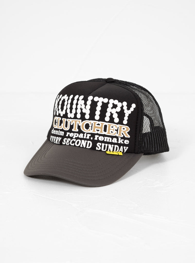 KOUNTRY Pearl Clutcher Truck Cap Black & Grey by Kapital | Couverture & The Garbstore