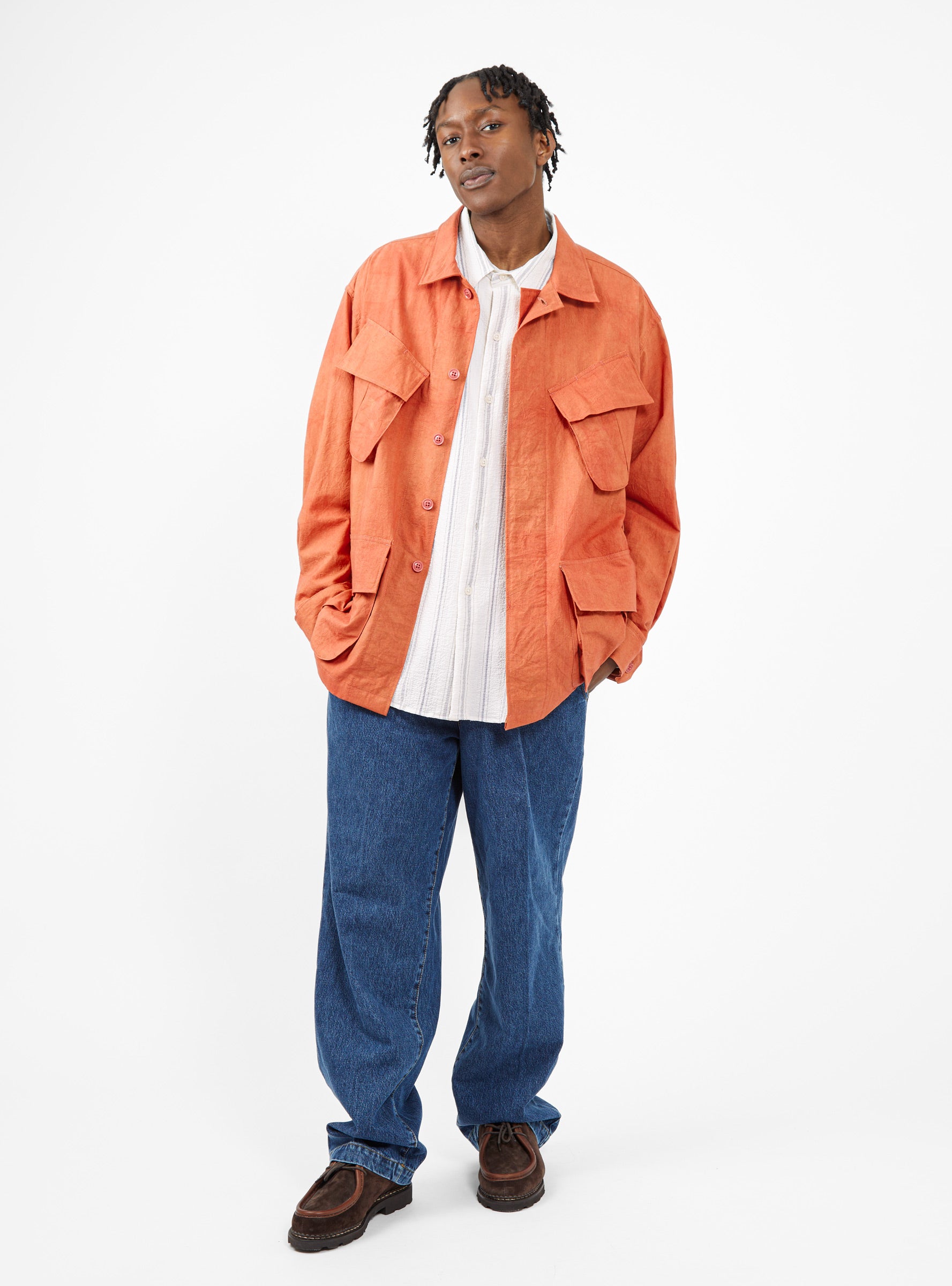 Jungle Fatigue Jacket Rust Orange by Engineered Garments Couverture  The  Garbstore