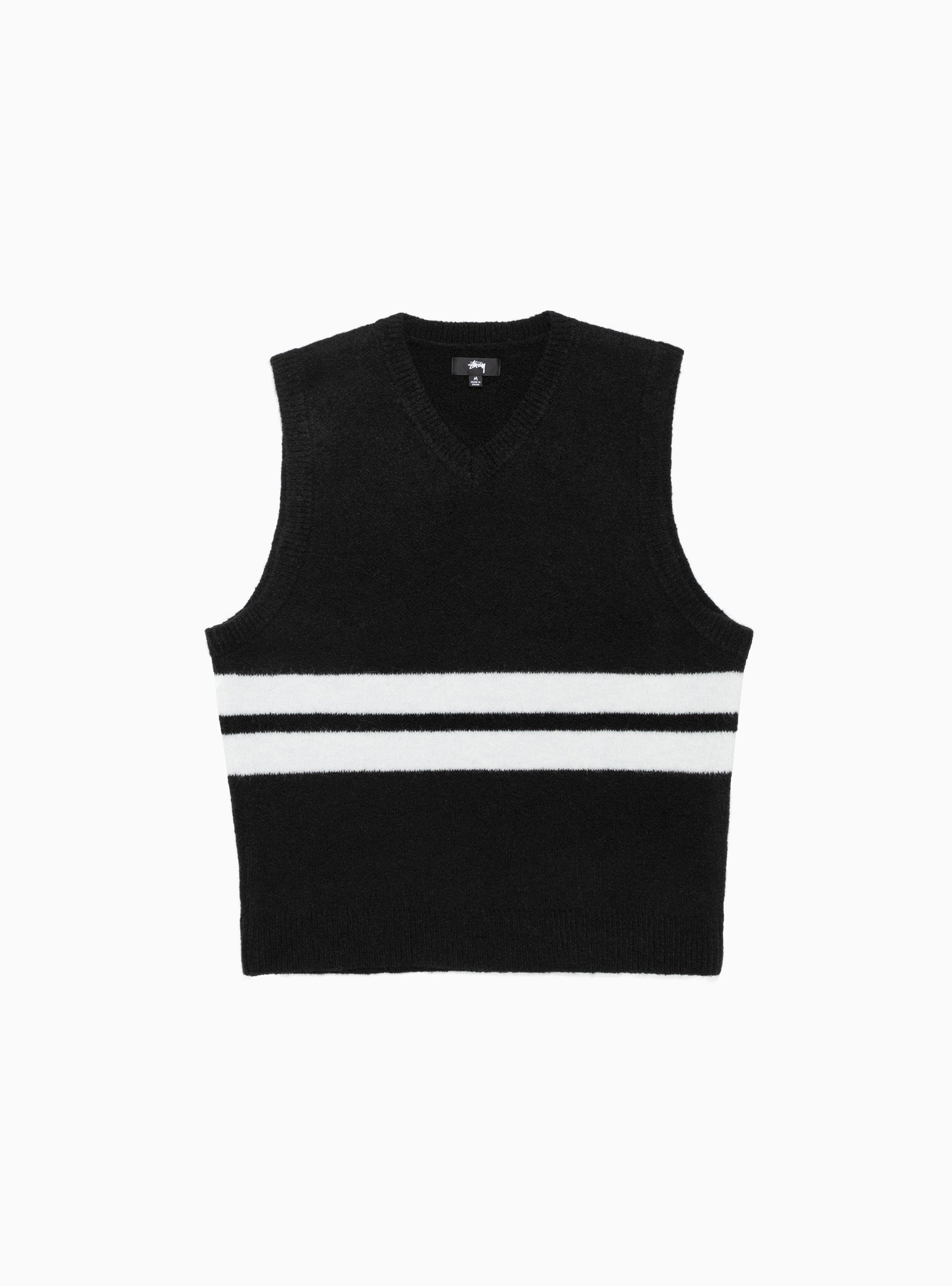 Brushed Mohair Vest Black by Stüssy | Couverture & The Garbstore