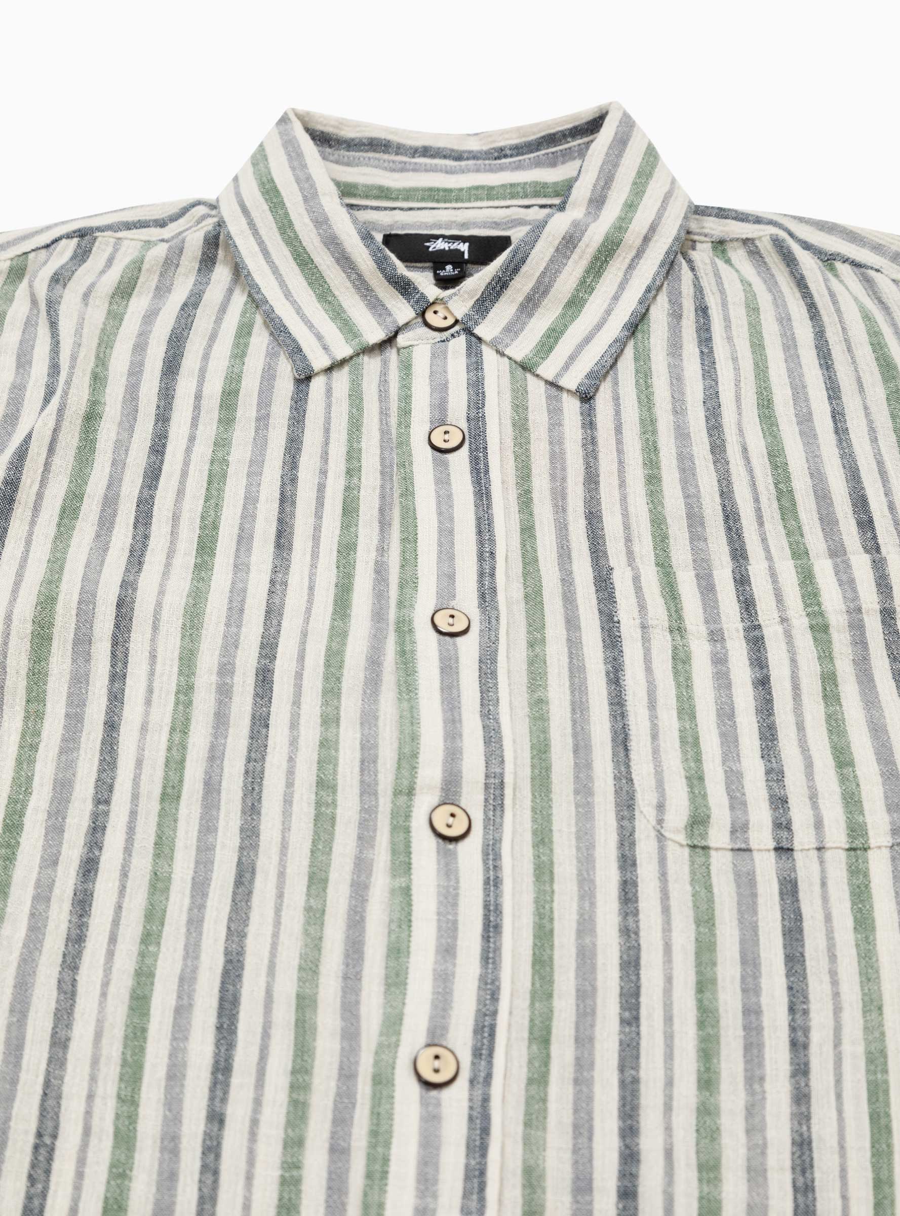 Wrinkly Cotton Gauze Shirt Multi Stripe by Stüssy | Couverture