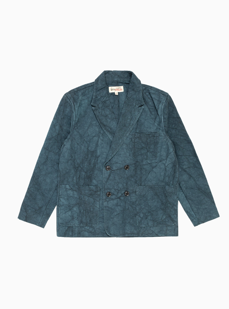 Canvas Double Breasted Jacket Navy by Stüssy | Couverture & The ...