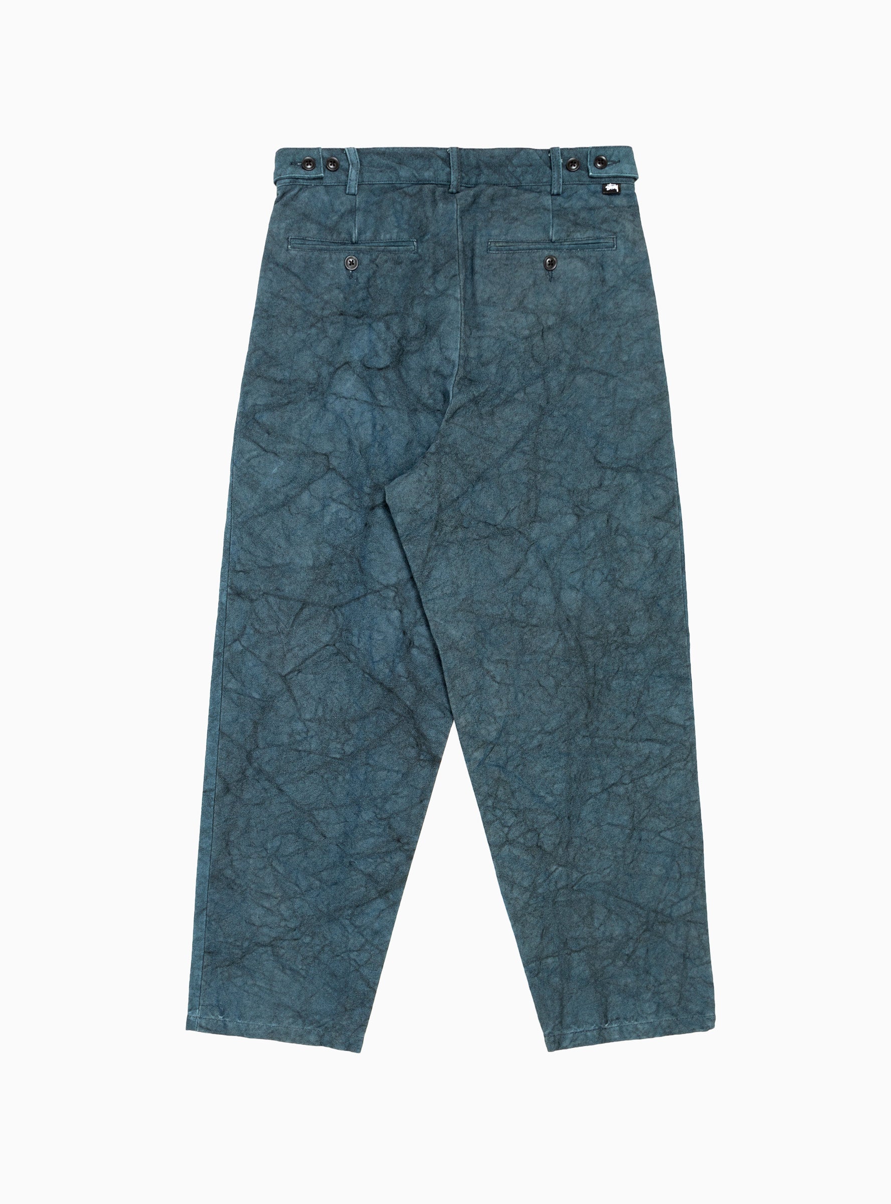 Canvas Volume Pleated Trouser Navy by Stüssy | Couverture & The