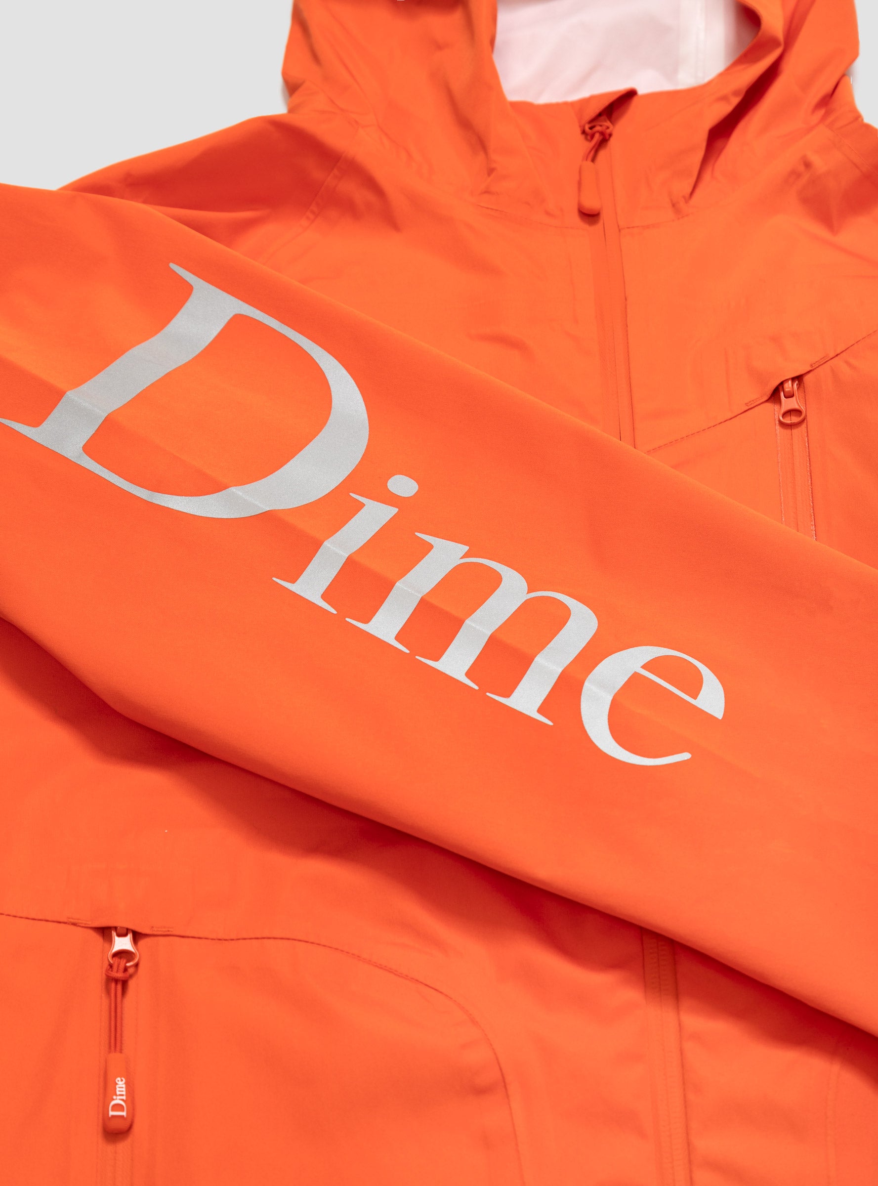 Dime Classic Logo Shell Jacket Orange