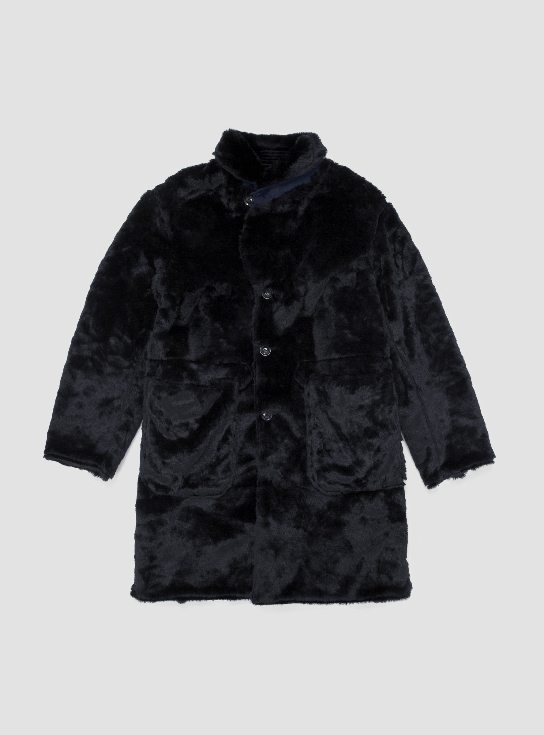 Shawl collar clearance reversible coat