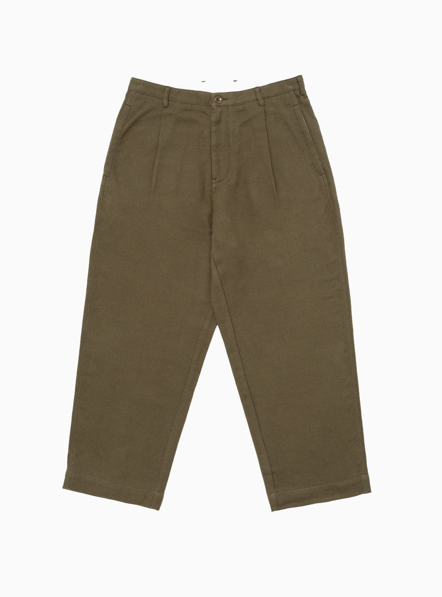 Duster Pleated Pant Olive – Above The Clouds
