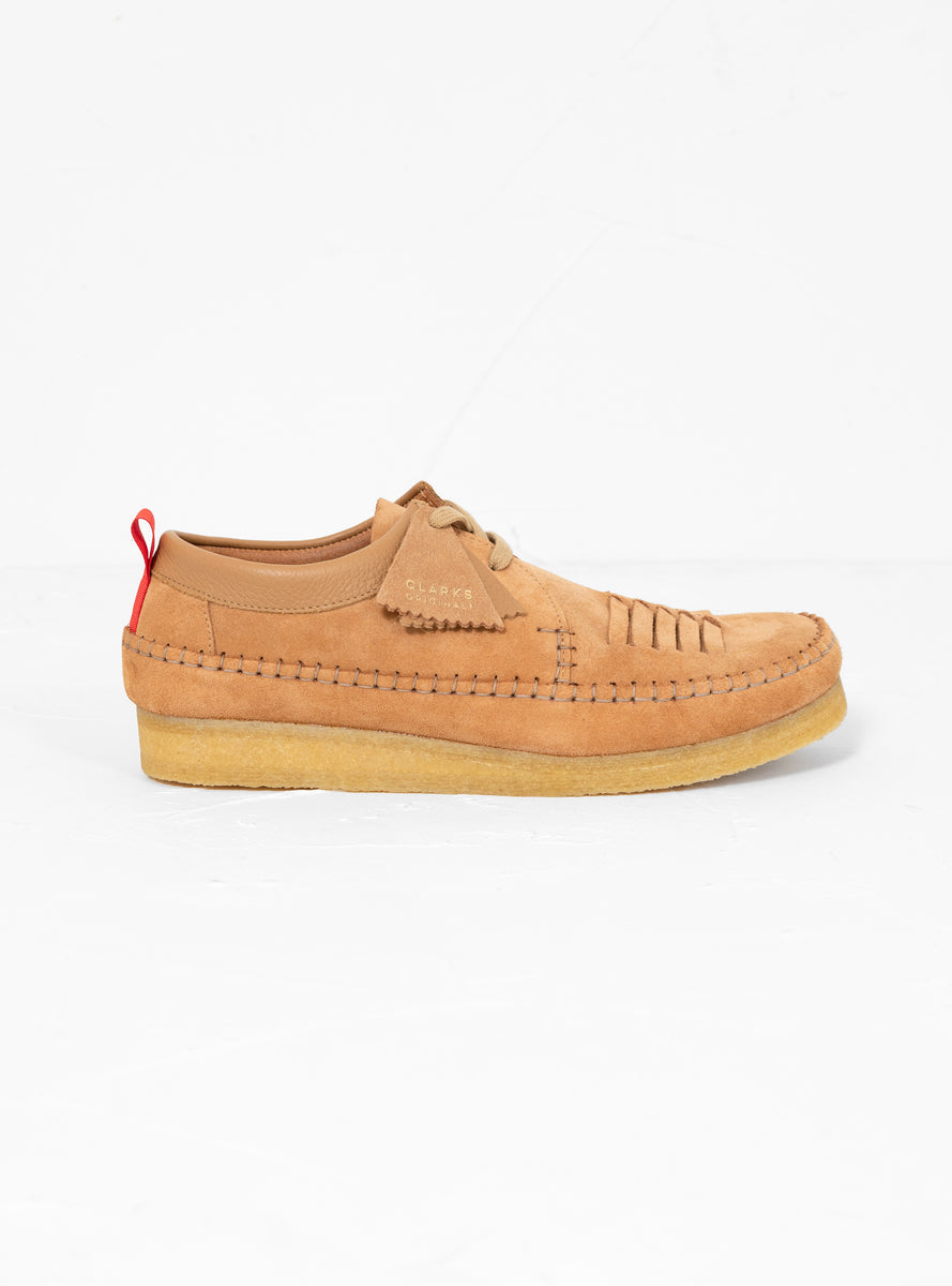 Weaver Weft Shoes Light Tan Suede by Clarks Originals ...