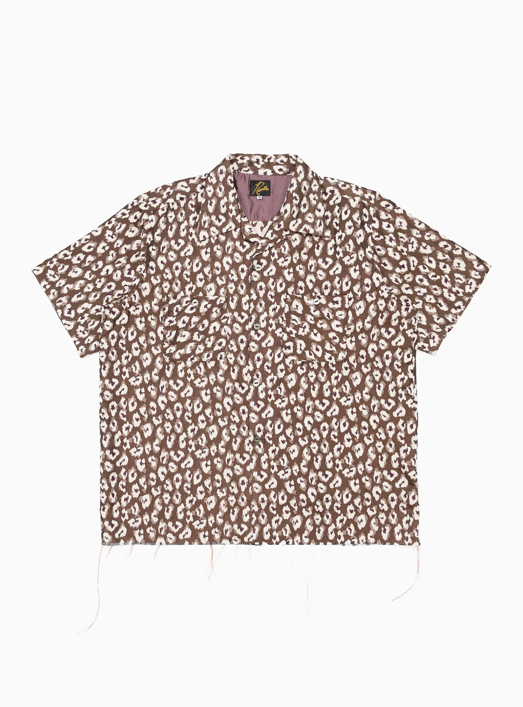 Mens short sleeve hot sale leopard print shirt