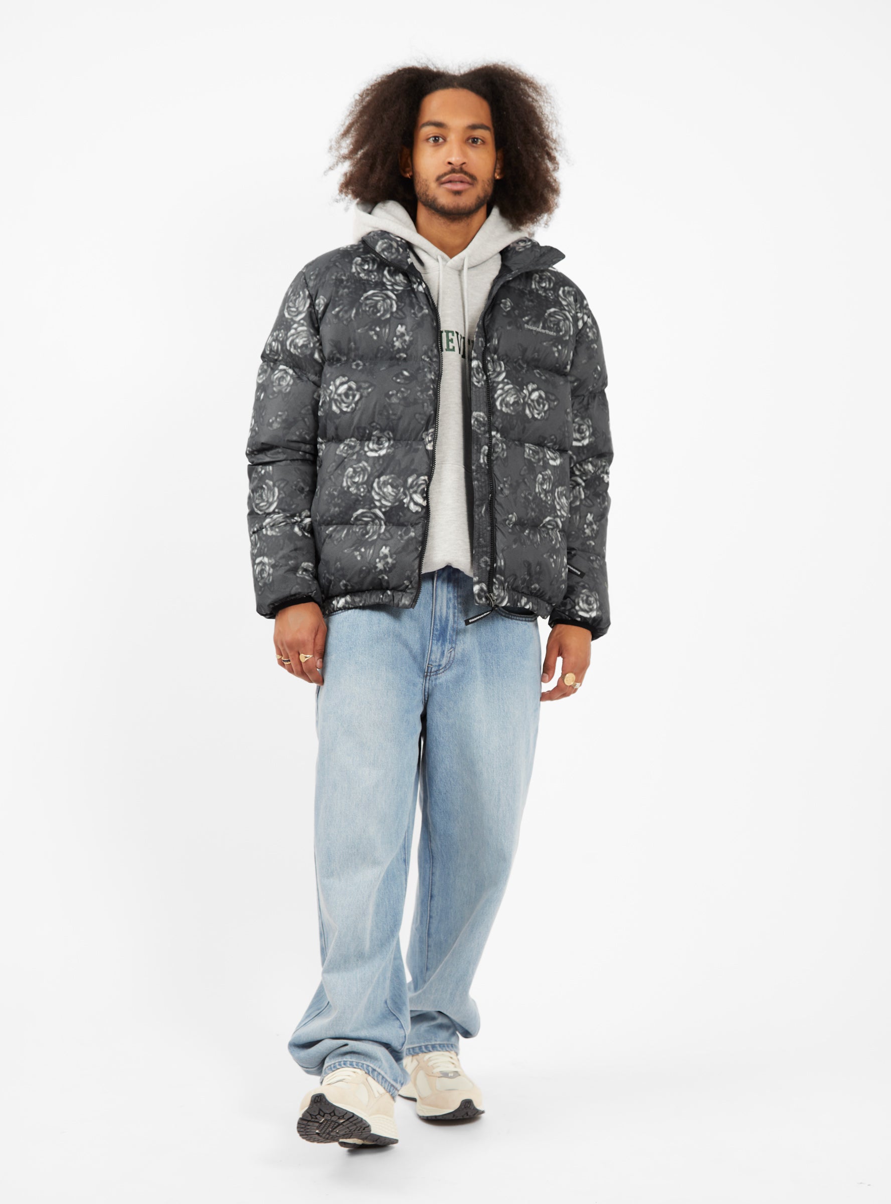 PERTEX® T Down Jacket Black Floral by thisisneverthat