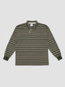 Stripe Rugby Shirt Brown & Olive by Drop Out Sports | Couverture & The Garbstore