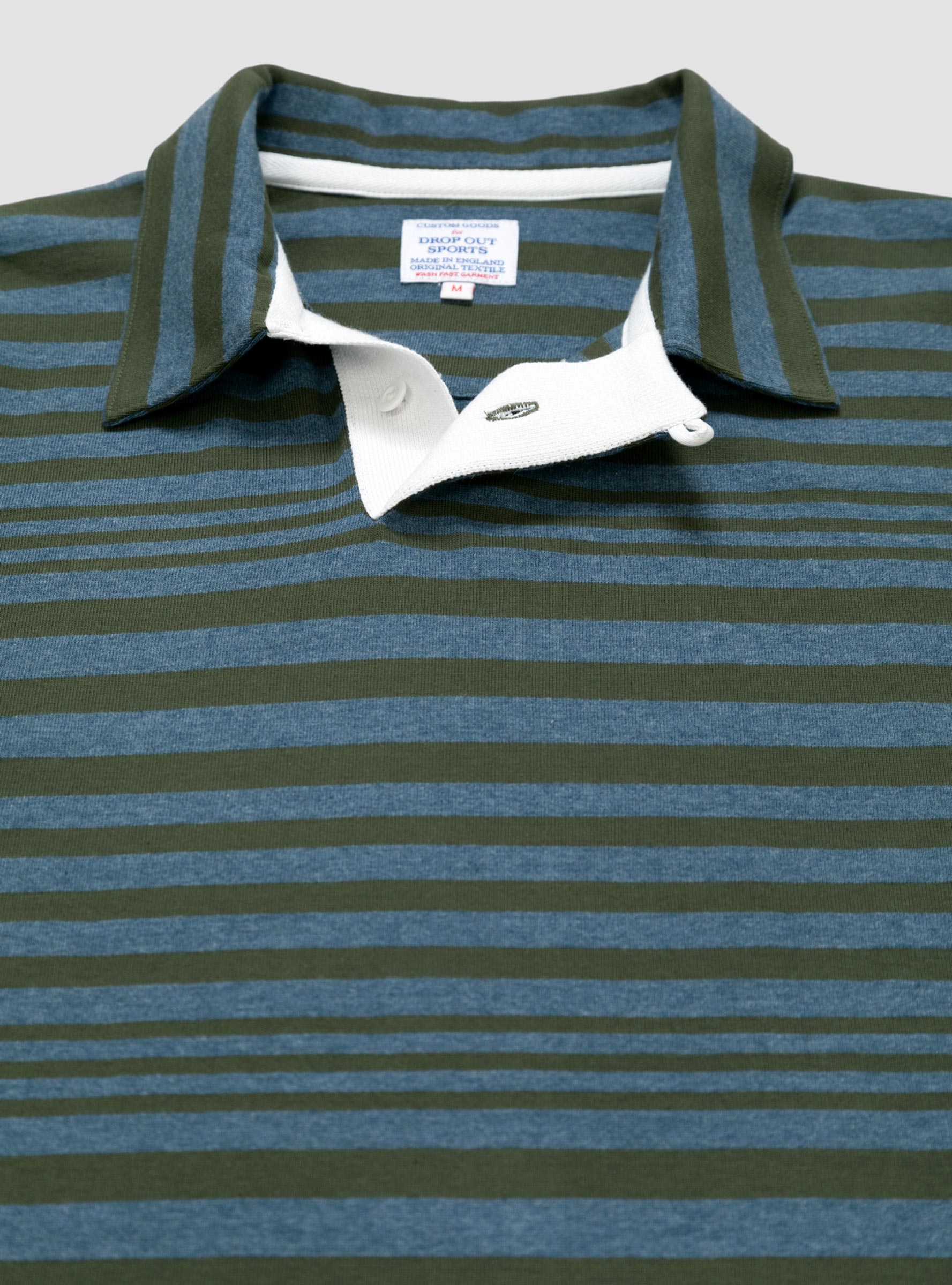 Stripe Rugby Shirt Olive & Navy