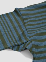 Stripe Rugby Shirt Olive & Navy by Drop Out Sports | Couverture & The Garbstore