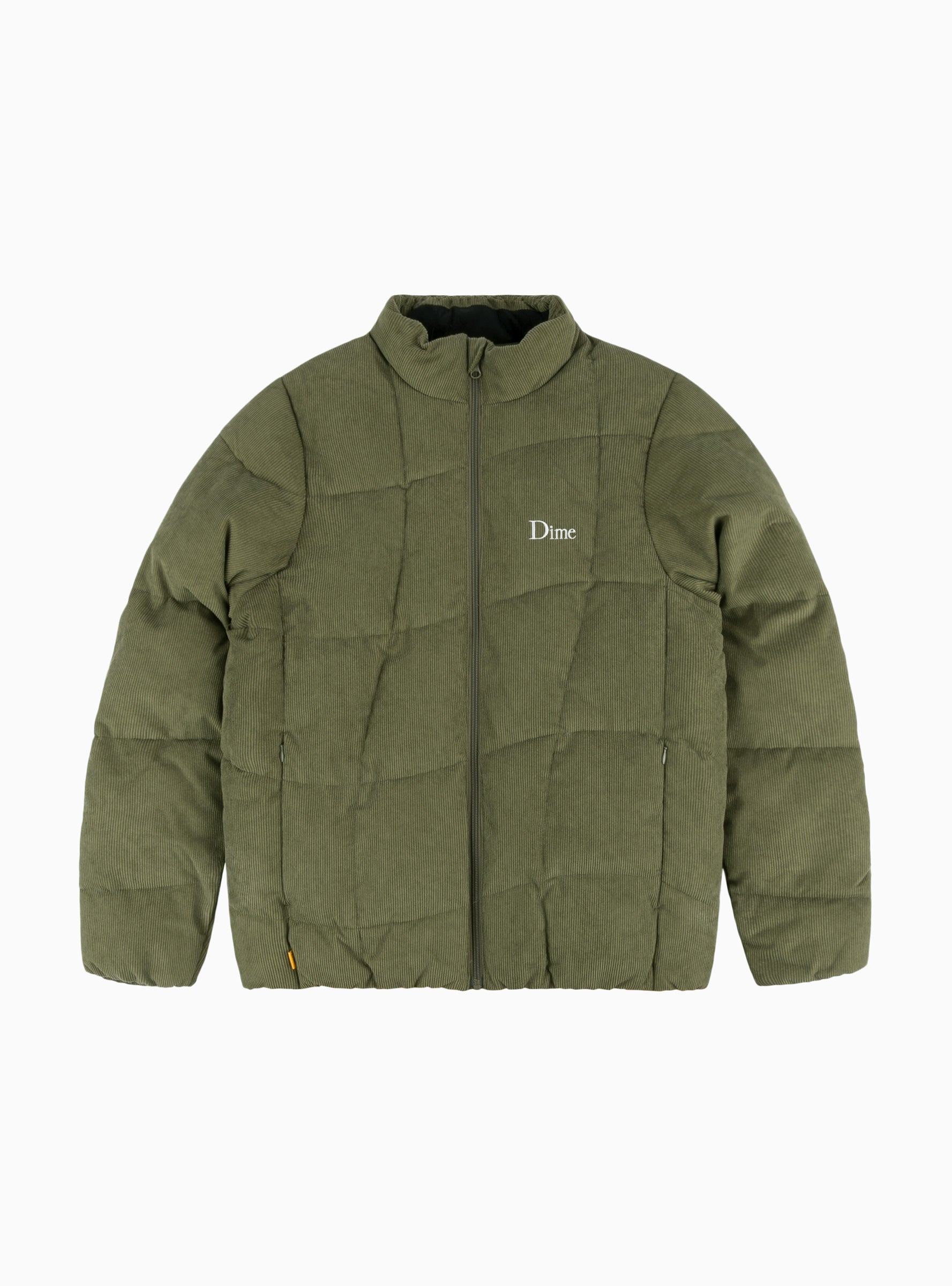 Corduroy Wave Puffer Jacket Olive by Dime | Couverture & The Garbstore